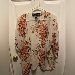 Sheer Floral Cardigan
